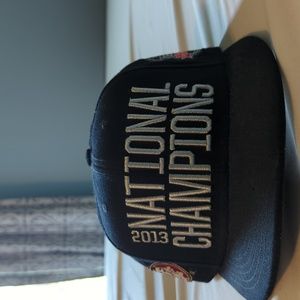 2013 Florida State national championship hat.